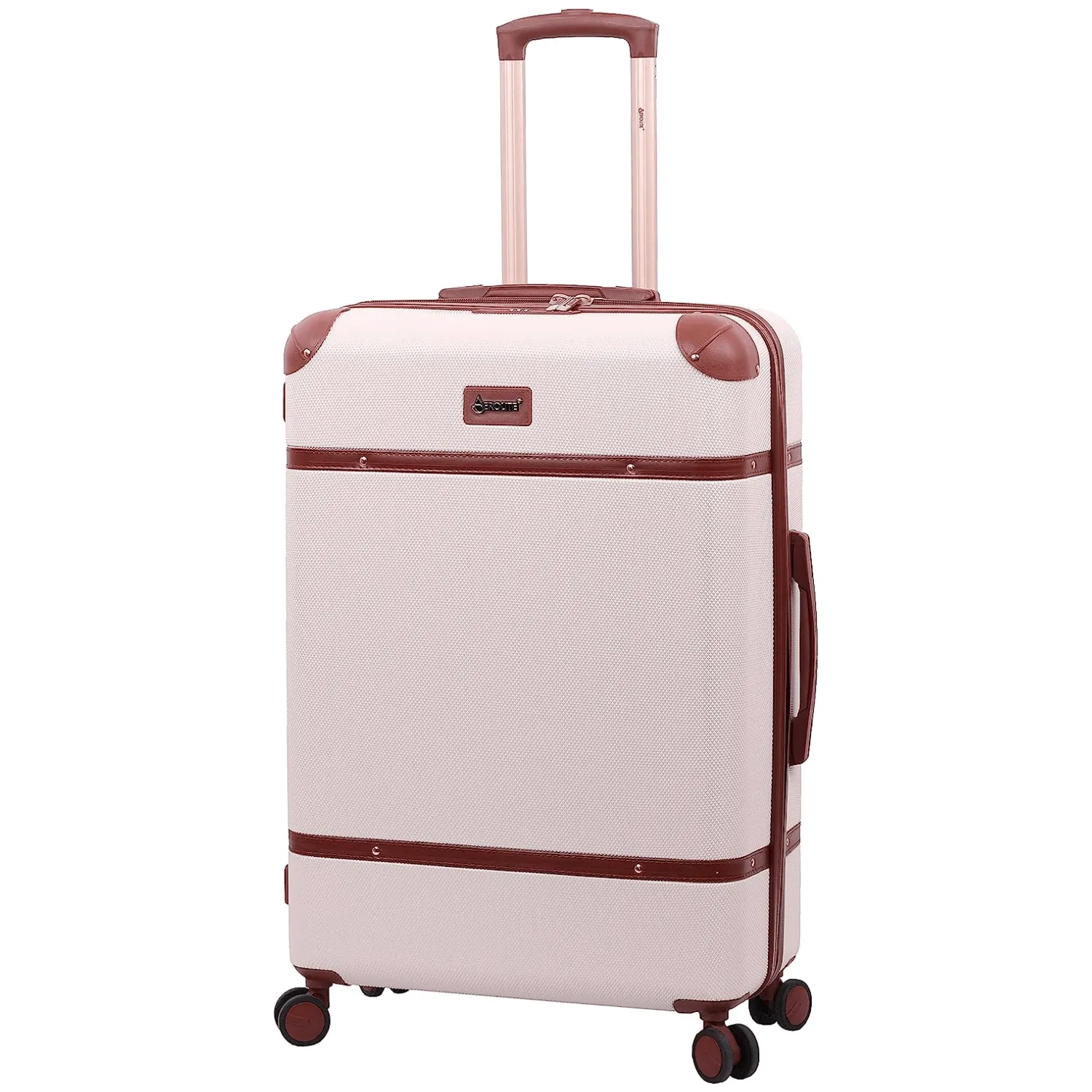 Aerolite Vintage Classic Retro Style Lightweight ABS Hard Shell Luggage With In-Built TSA Lock & Ultra Quiet Hinomoto 8-Wheels (Cabin 21", Medium 25", Large 29")