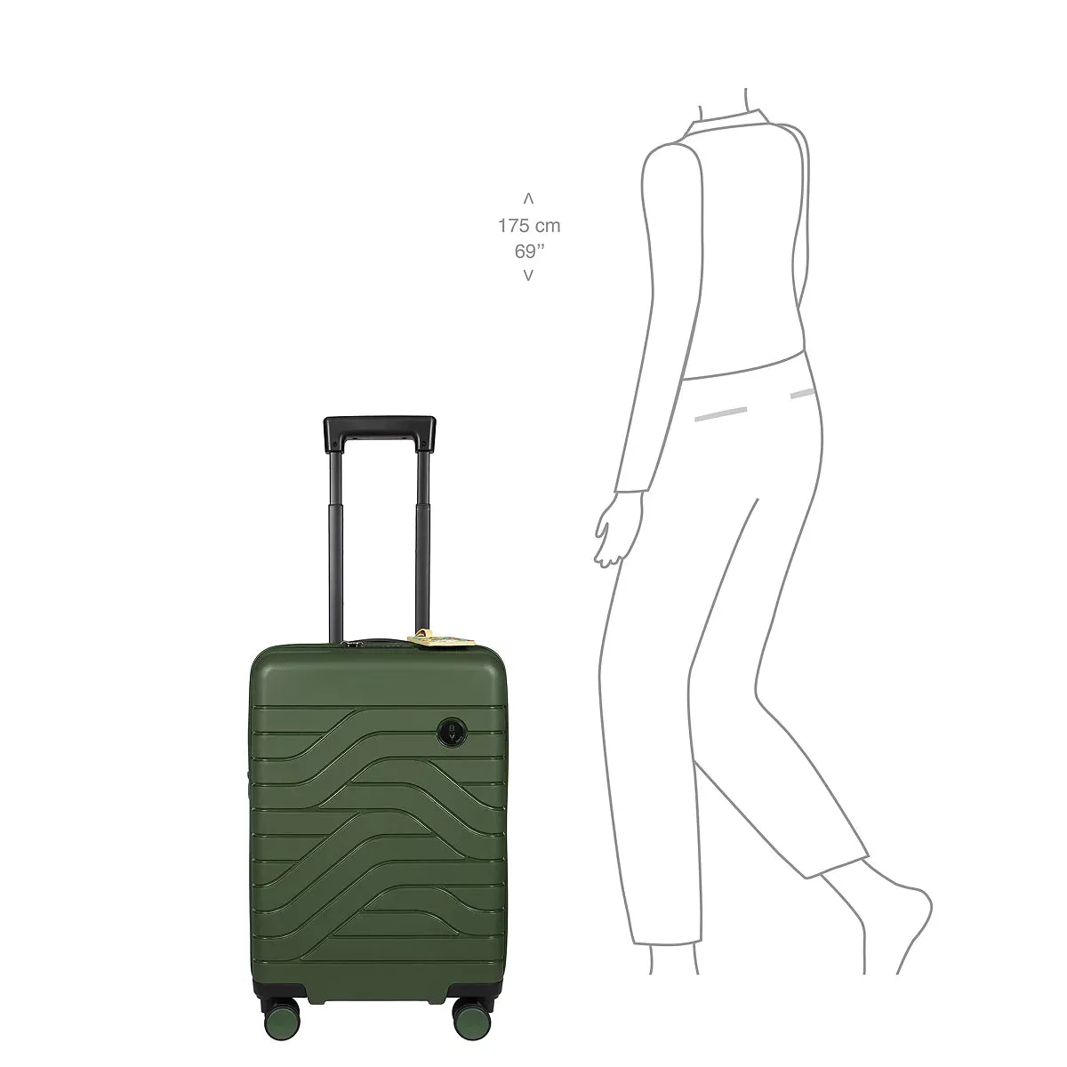 Bric's B Y Ulisse Expandable Spinner - 21" Forest Green