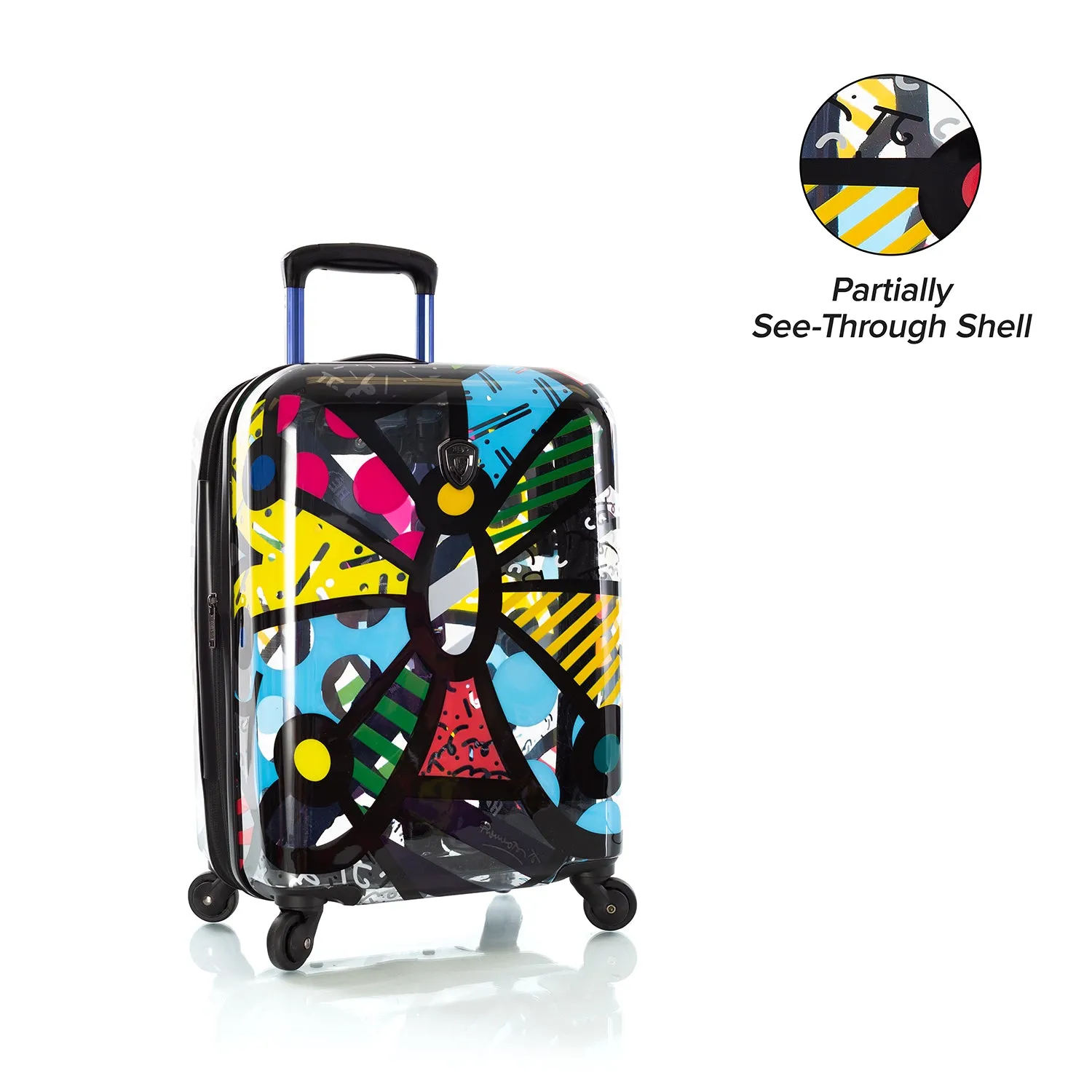 Britto - Butterfly Transparent 21 Inch Carry-on - The Art of Modern Travel™