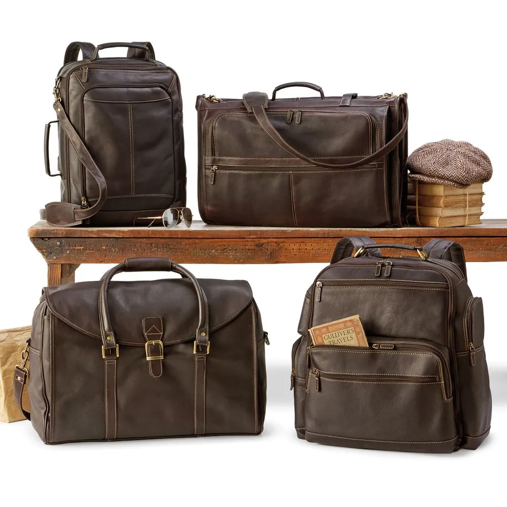 DayTrekr Leather Convertible Brief/Backpack