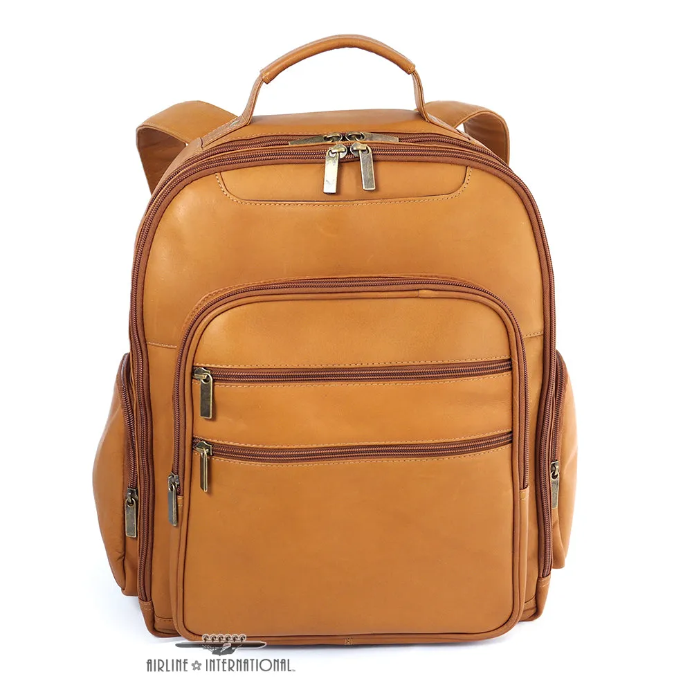 DayTrekr Leather Deluxe Organizer Backpack