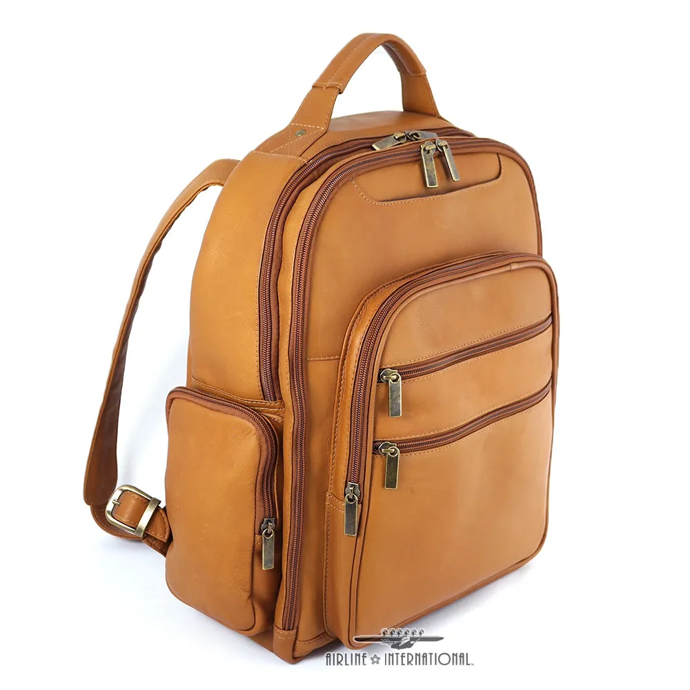 DayTrekr Leather Deluxe Organizer Backpack