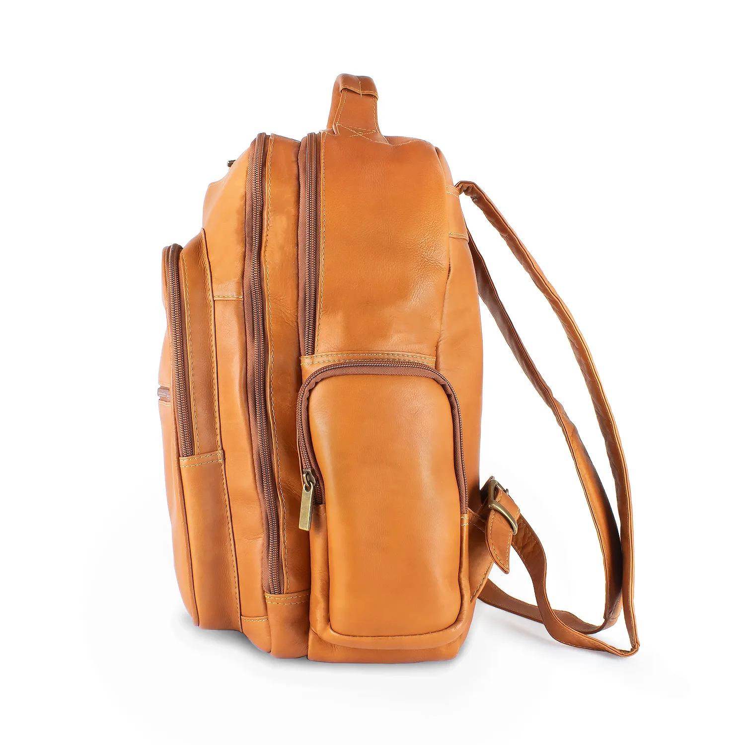 DayTrekr Leather Deluxe Organizer Backpack