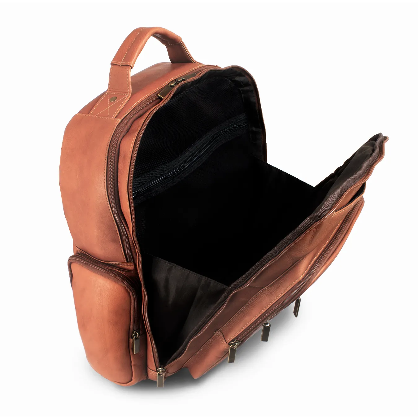 DayTrekr Leather Deluxe Organizer Backpack
