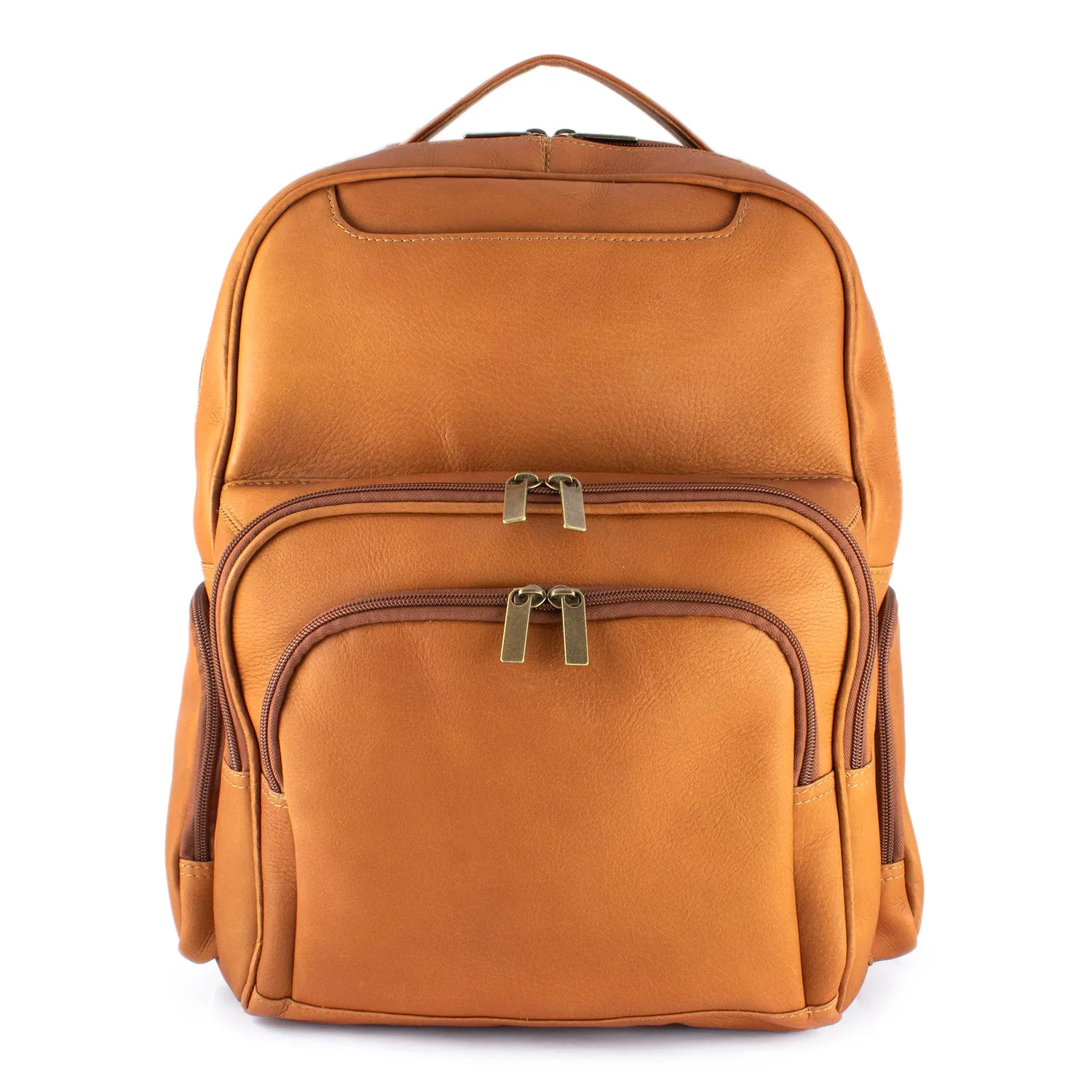 DayTrekr Leather Multi-Pocket Backpack