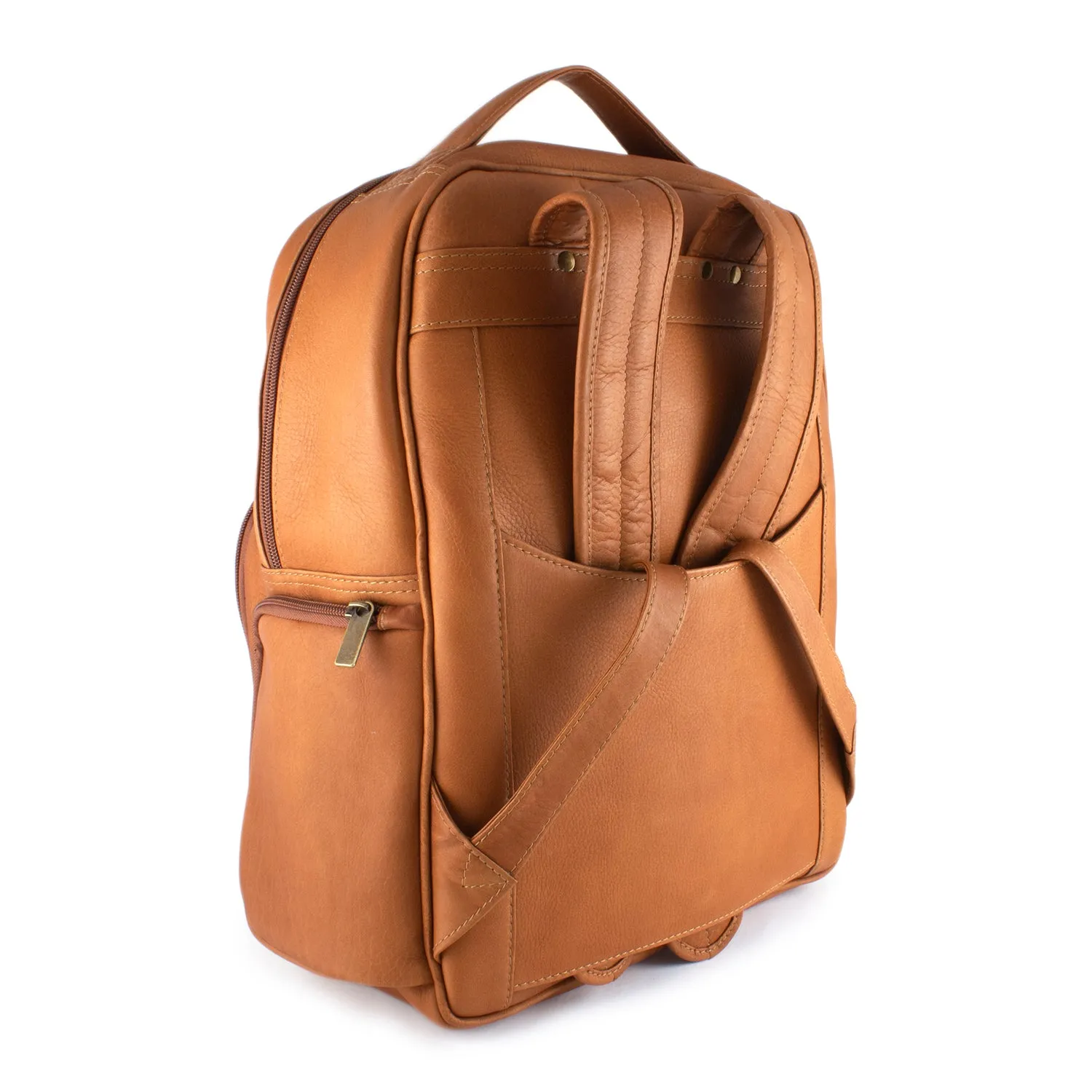 DayTrekr Leather Multi-Pocket Backpack