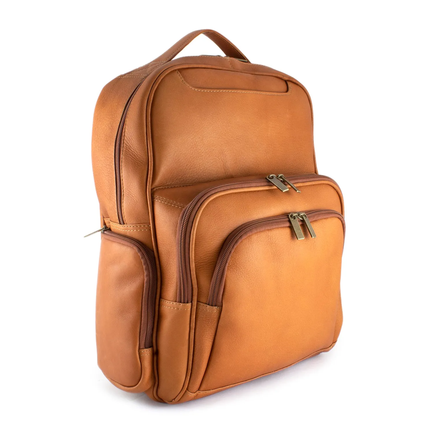 DayTrekr Leather Multi-Pocket Backpack