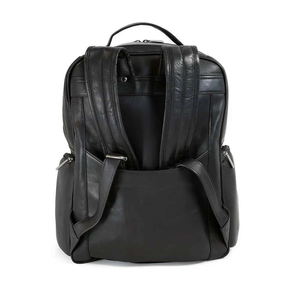 DayTrekr Leather Multi-Pocket Backpack