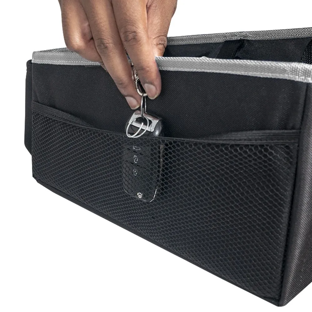 E-Z Travel Multi-Use Tote Car Organizer with Cup Holders Gray