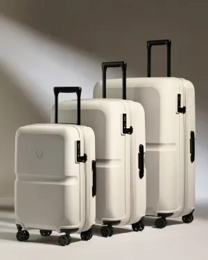 Expandable Carry-on Luggage Set in Taupe - Single Stripe