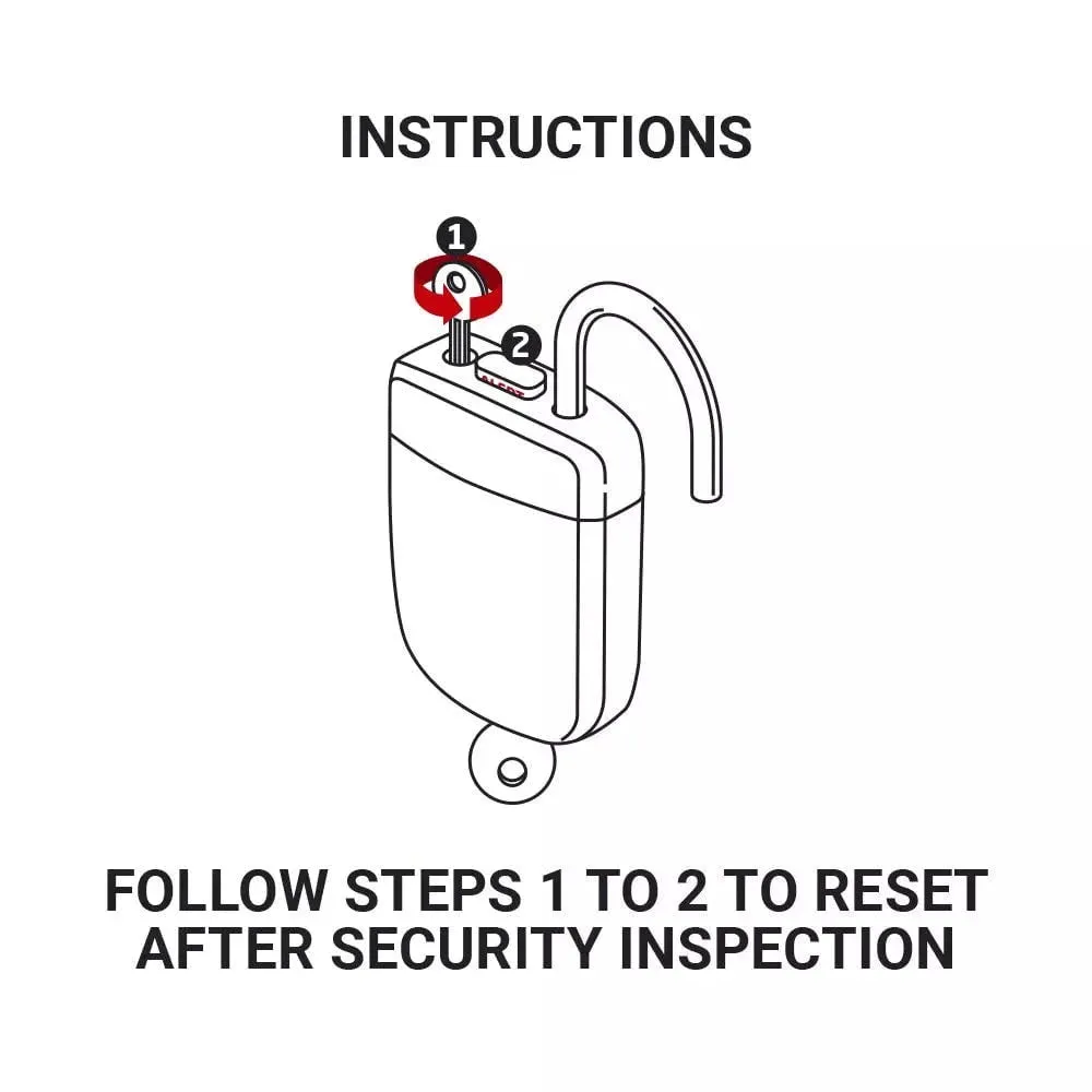 Go Travel Alert Key Padlock TSA