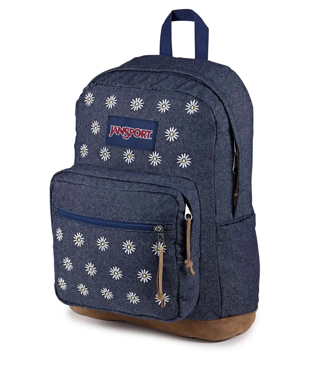 JanSport Right Pack Expressions - Embroidered Denim Dark