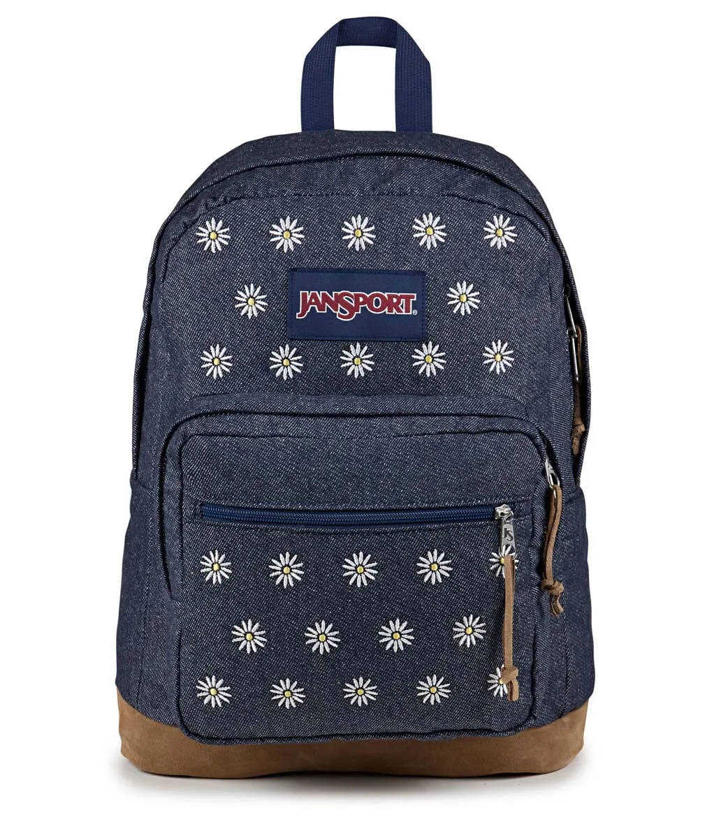 JanSport Right Pack Expressions - Embroidered Denim Dark