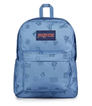 JanSport SuperBreak Plus Backpack - Sunny Sketches Blue