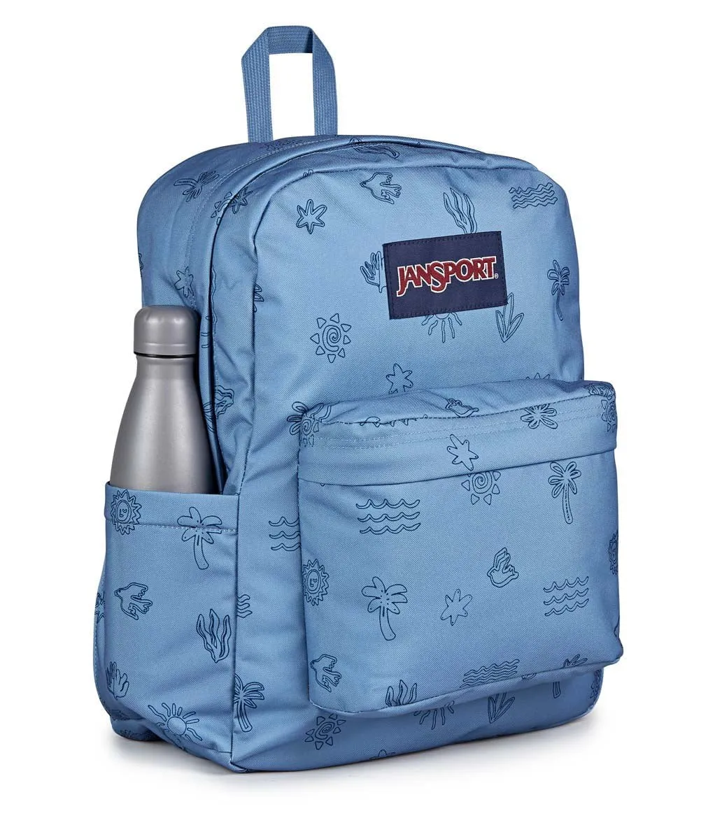 JanSport SuperBreak Plus Backpack - Sunny Sketches Blue
