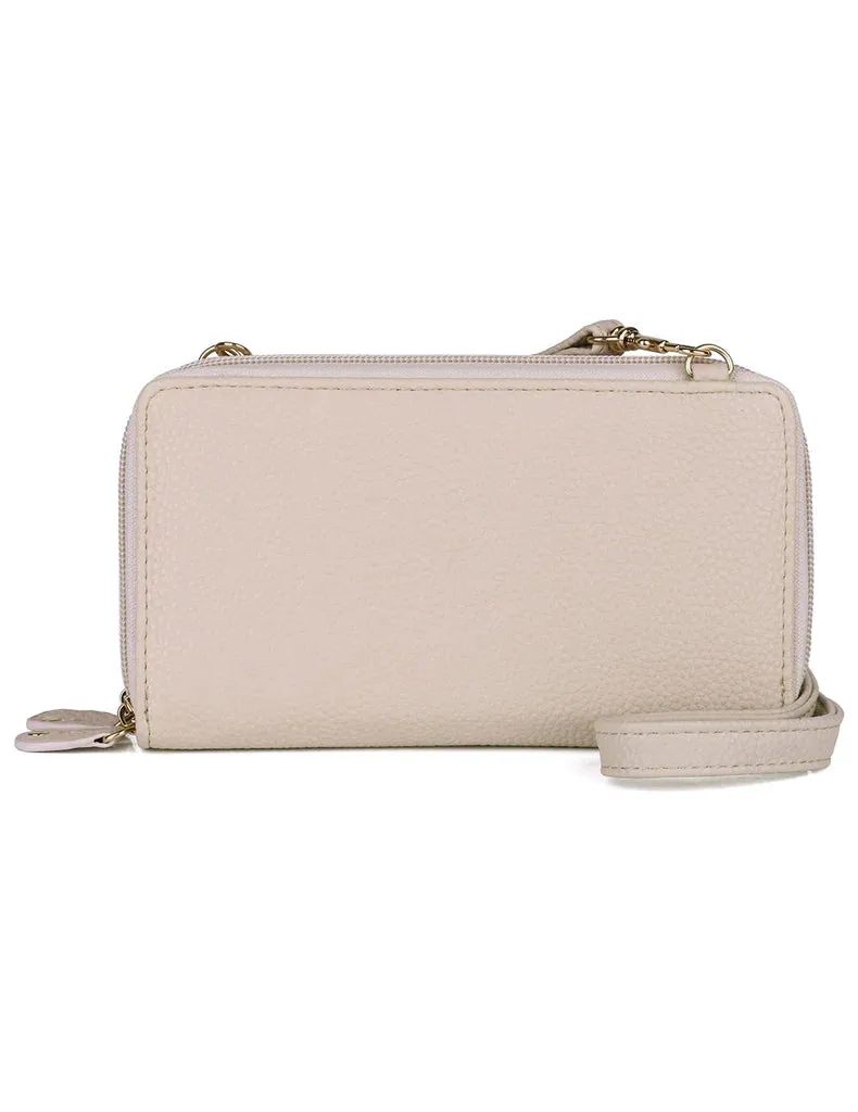 Julia Buxton Textured RFID Ultimate Double Zip Organizer Wallet Bag