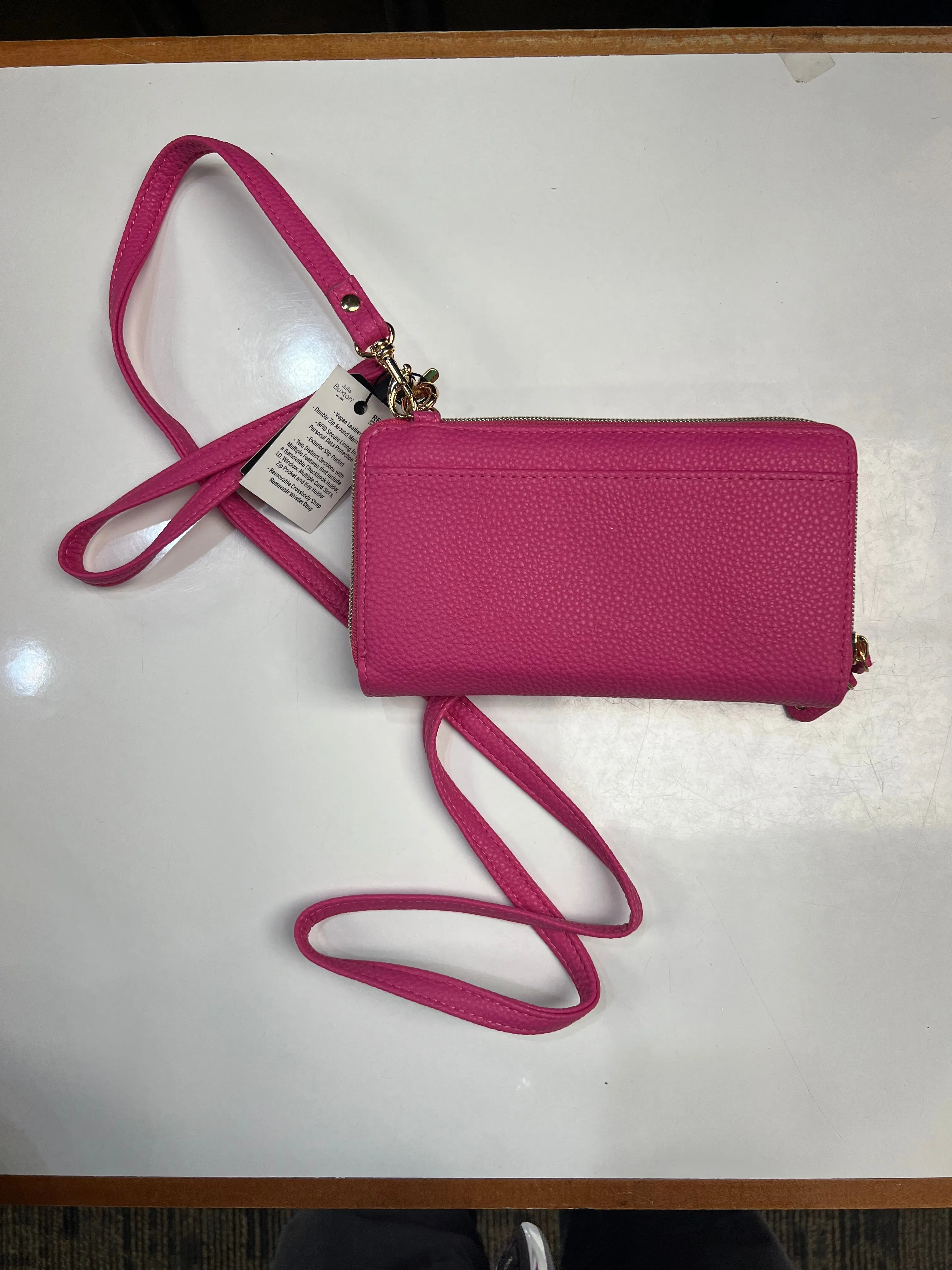 Julia Buxton Textured RFID Ultimate Double Zip Organizer Wallet Bag