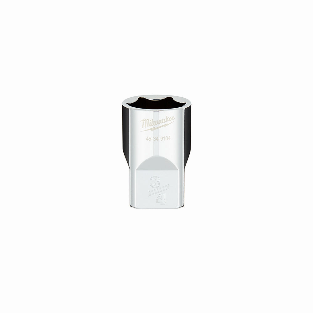 Milwaukee 45-34-9104 - 1/2 in. Drive 3/4 in. SAE 6-Point Socket with FOUR FLAT™ Sides