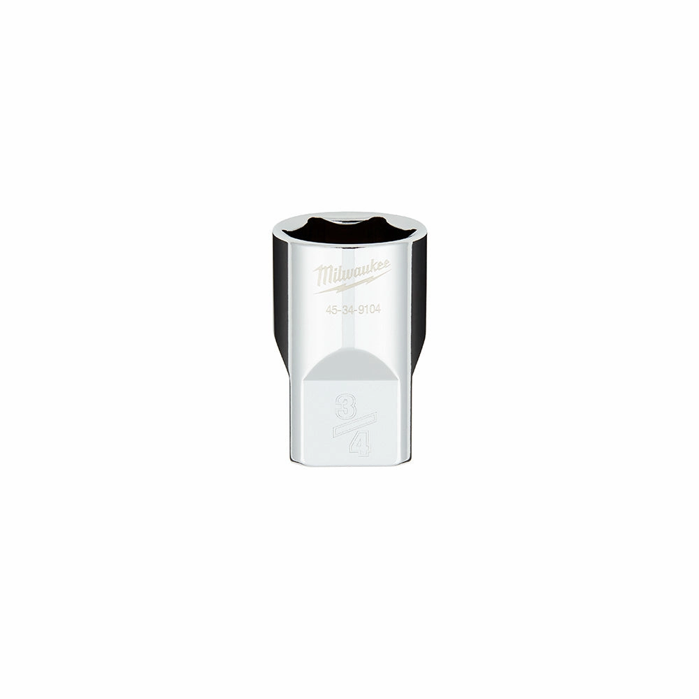 Milwaukee 45-34-9104 - 1/2 in. Drive 3/4 in. SAE 6-Point Socket with FOUR FLAT™ Sides