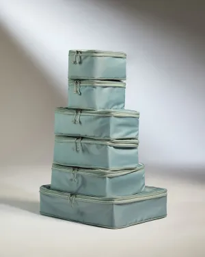 Packing Cubes in Mist Blue - Set of 6