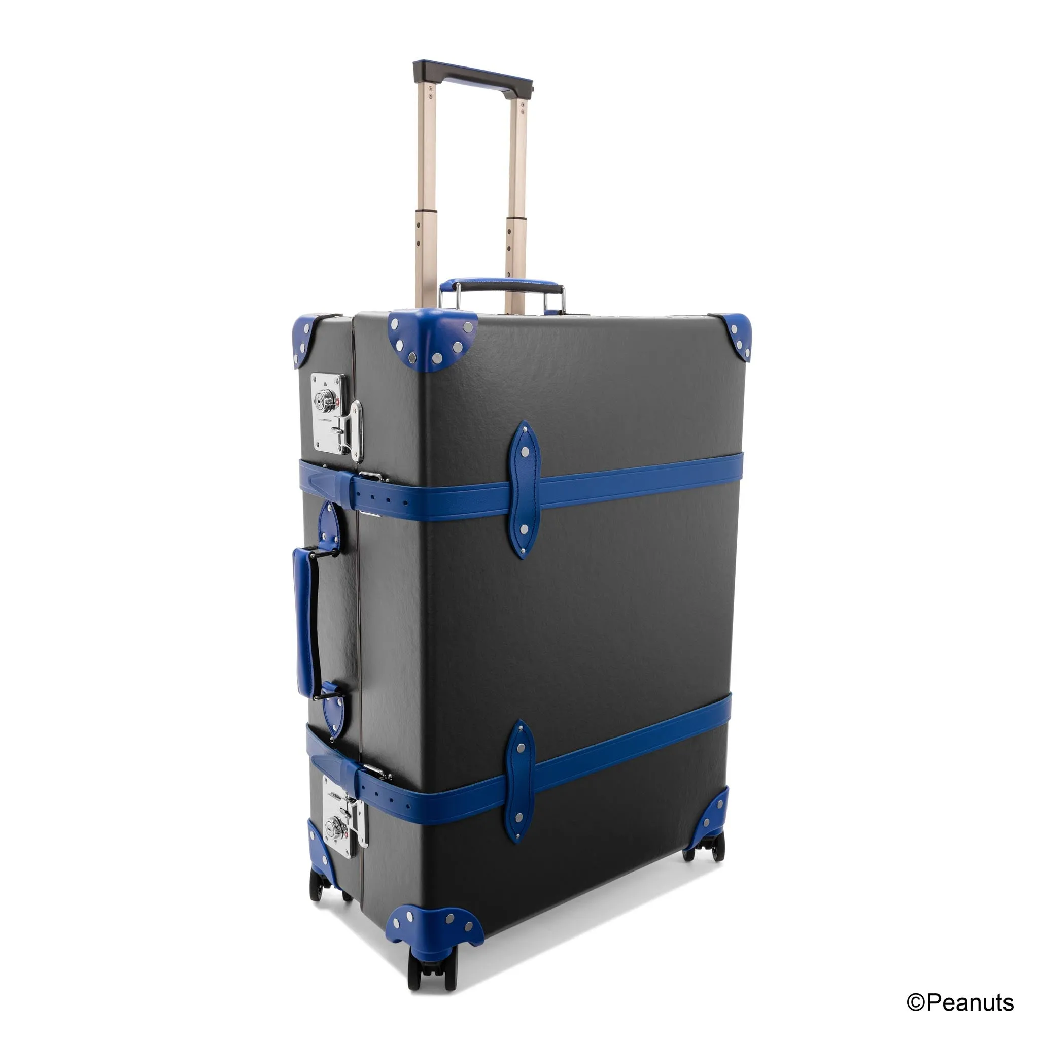 PEANUTS · Large Check-In - 4 Wheels | Charcoal/Cobalt/Chrome