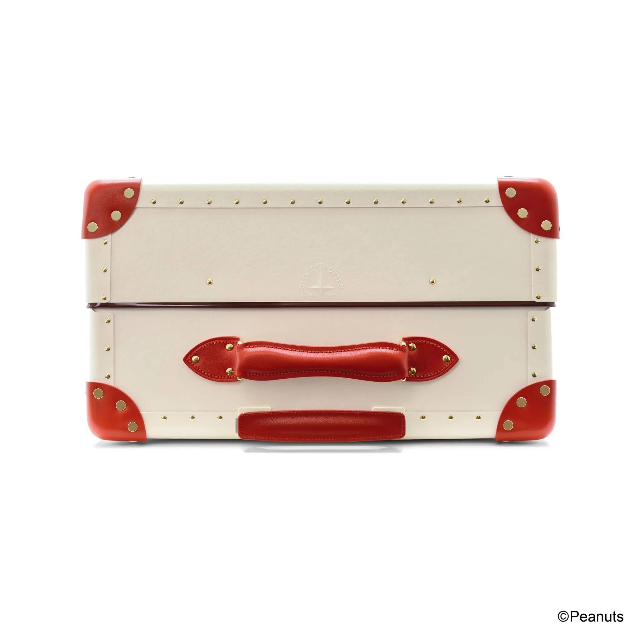 PEANUTS · Large Check-In - 4 Wheels | Ivory/Red/Gold