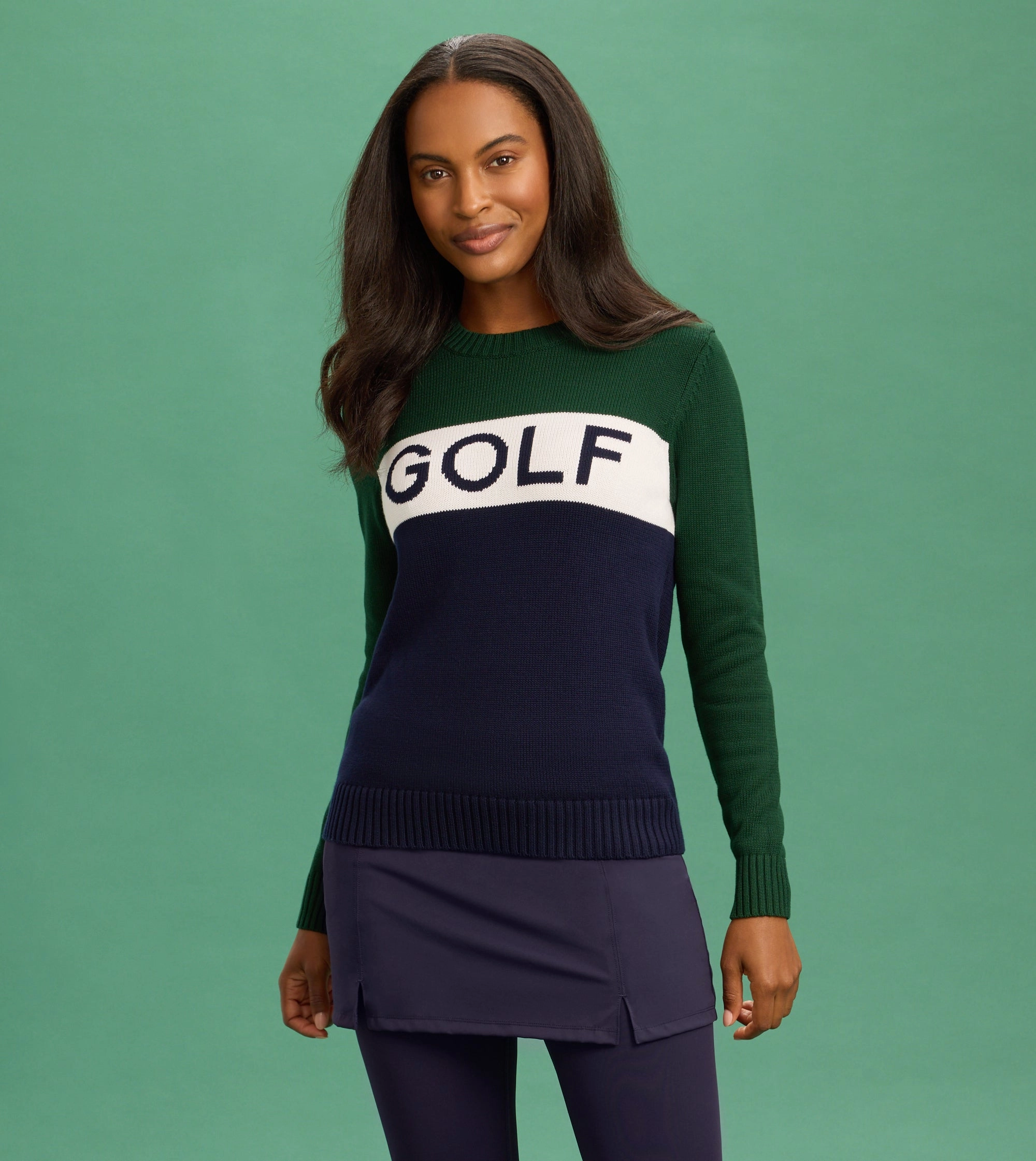 Renwick Colorblock Club Golf Sweater