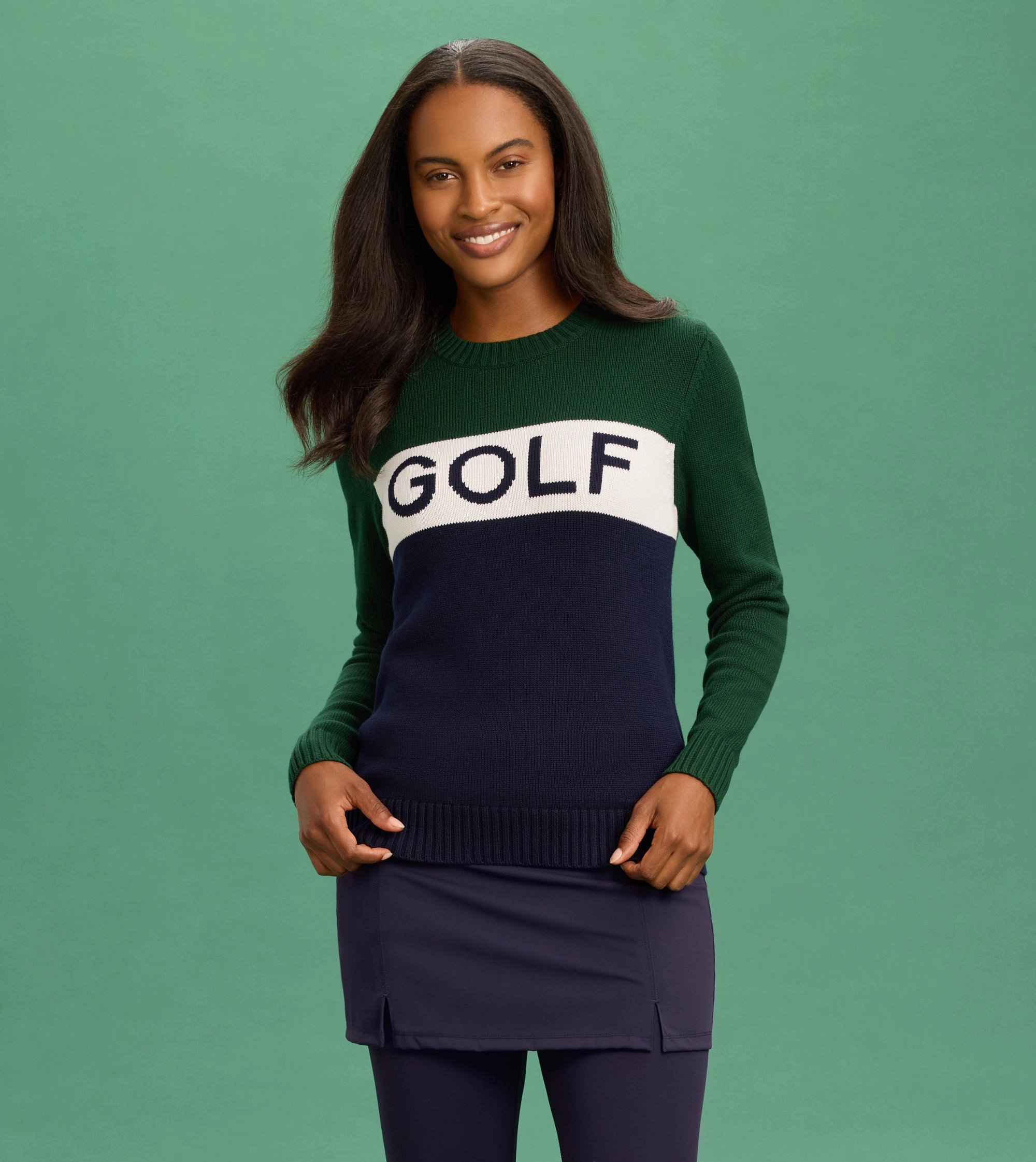 Renwick Colorblock Club Golf Sweater