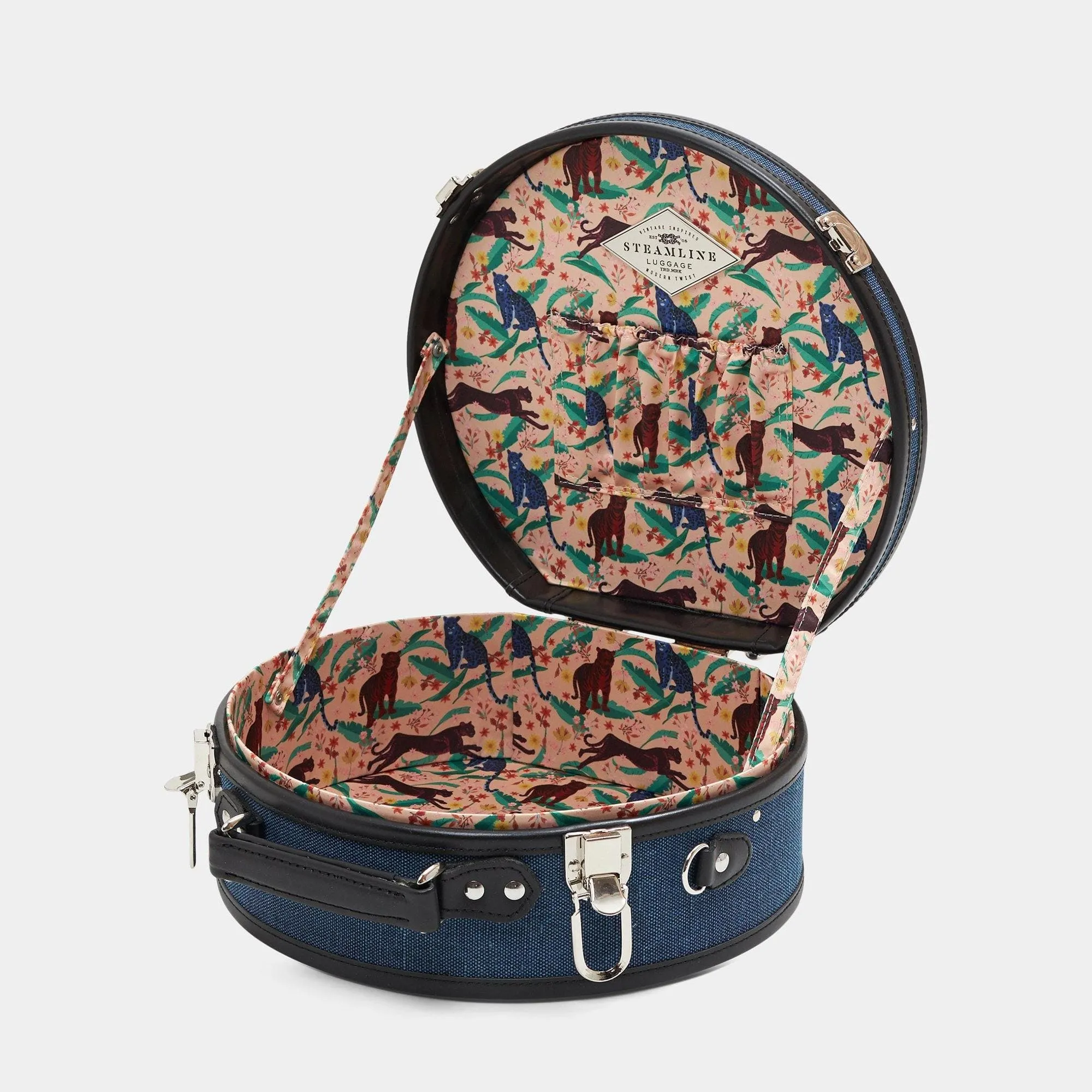 The Editor - Navy Hatbox Small