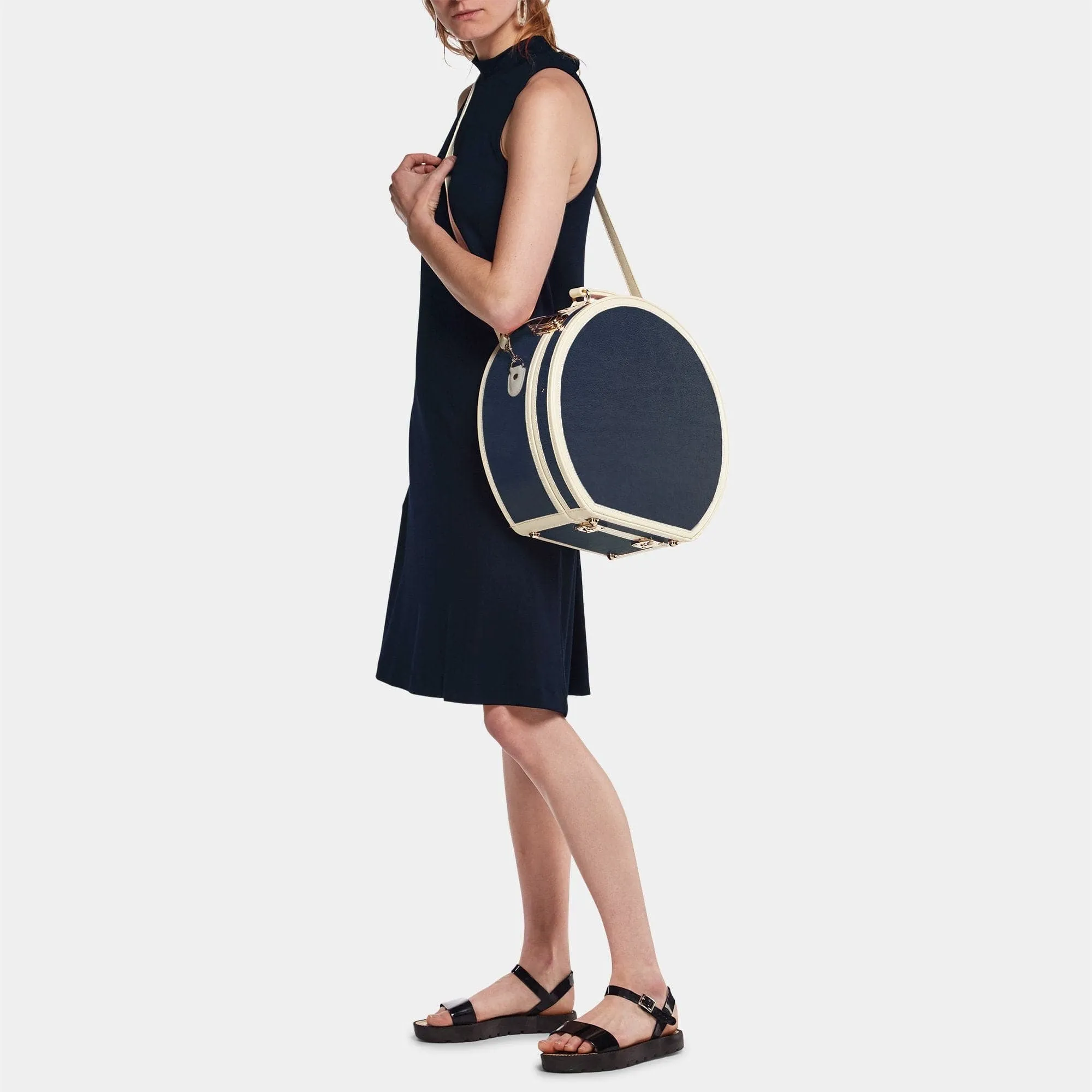 The Entrepreneur - Navy Hatbox Large