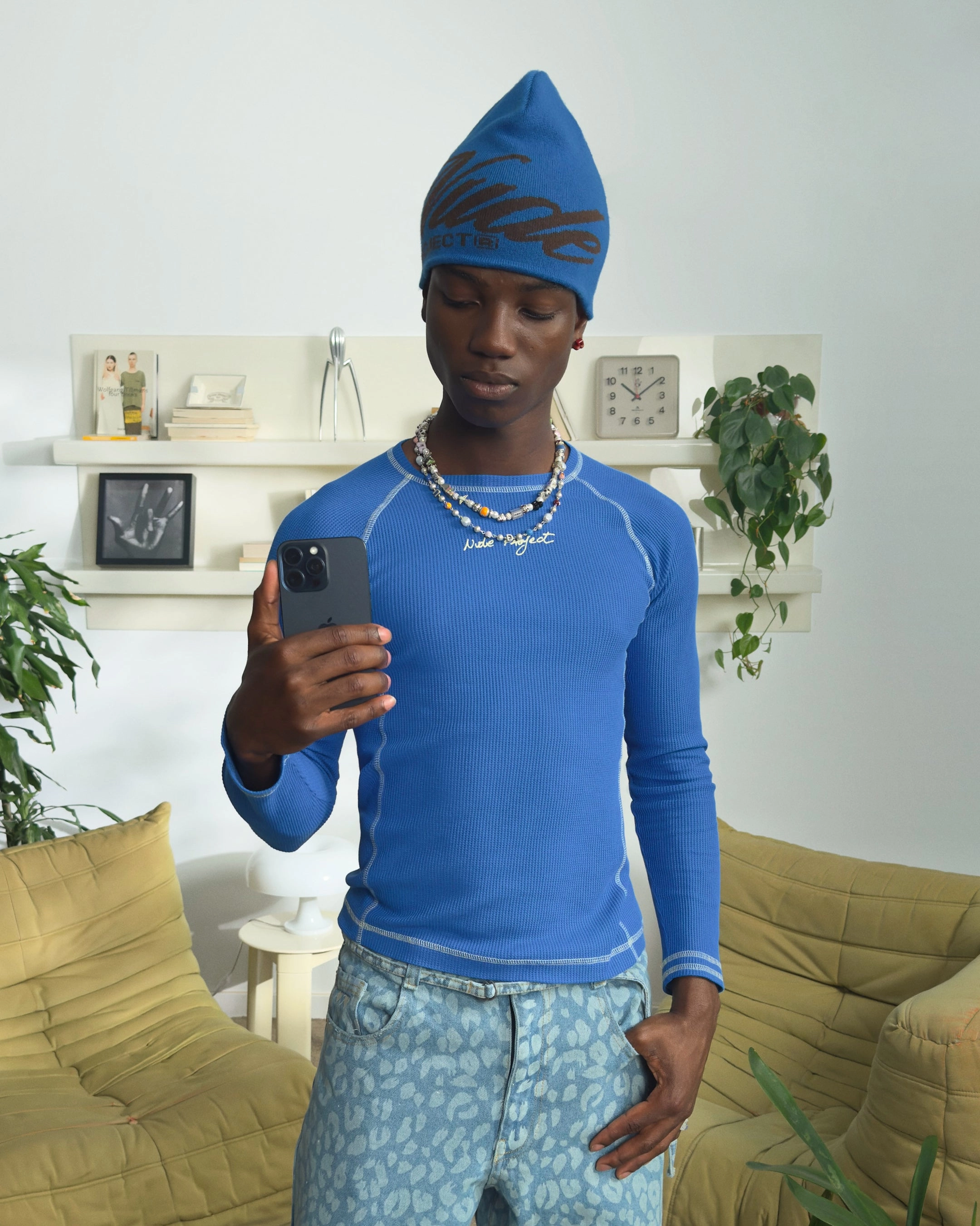 Waffle Long-Sleeve Tee 2 Pack Green/Blue