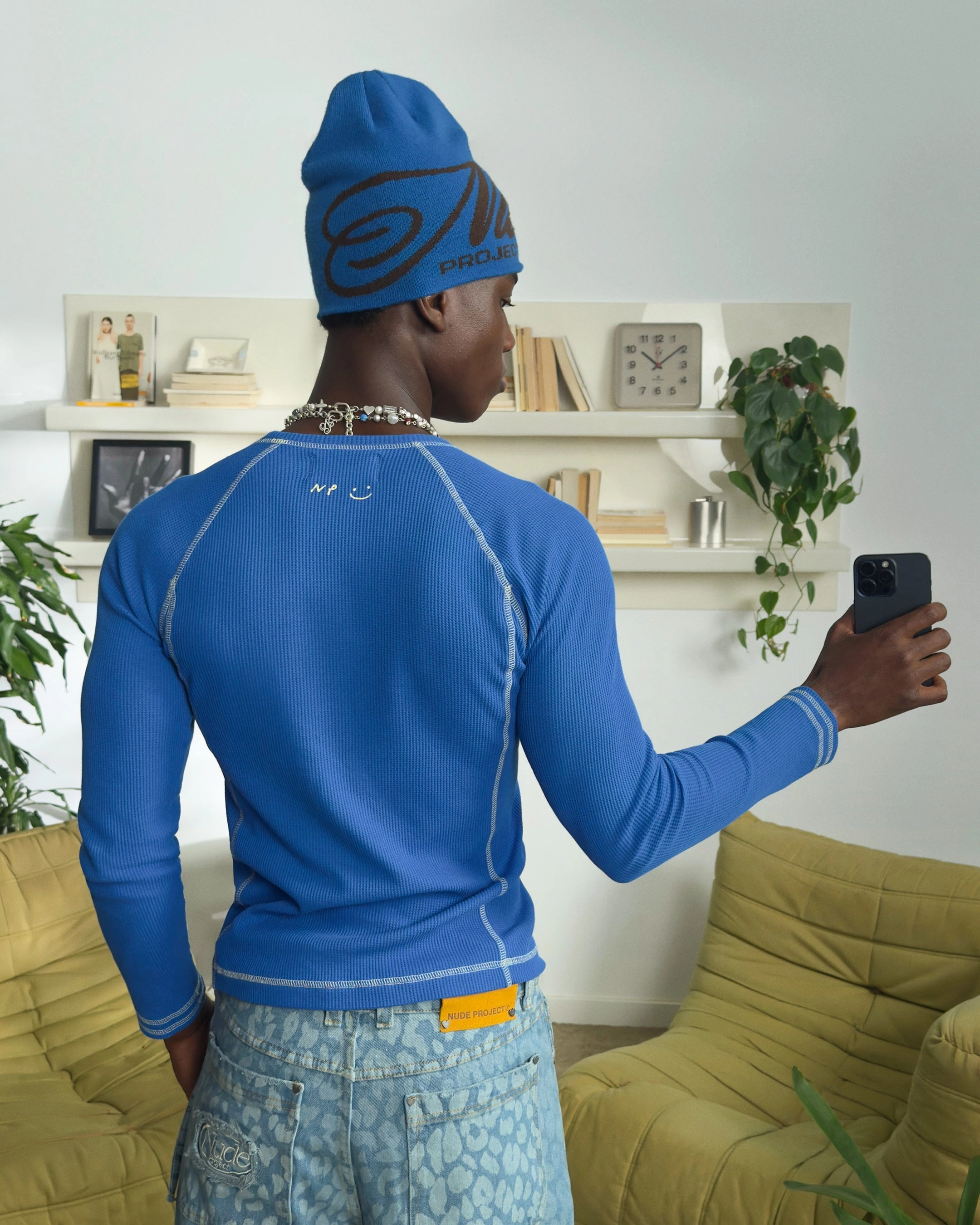 Waffle Long-Sleeve Tee 2 Pack Green/Blue